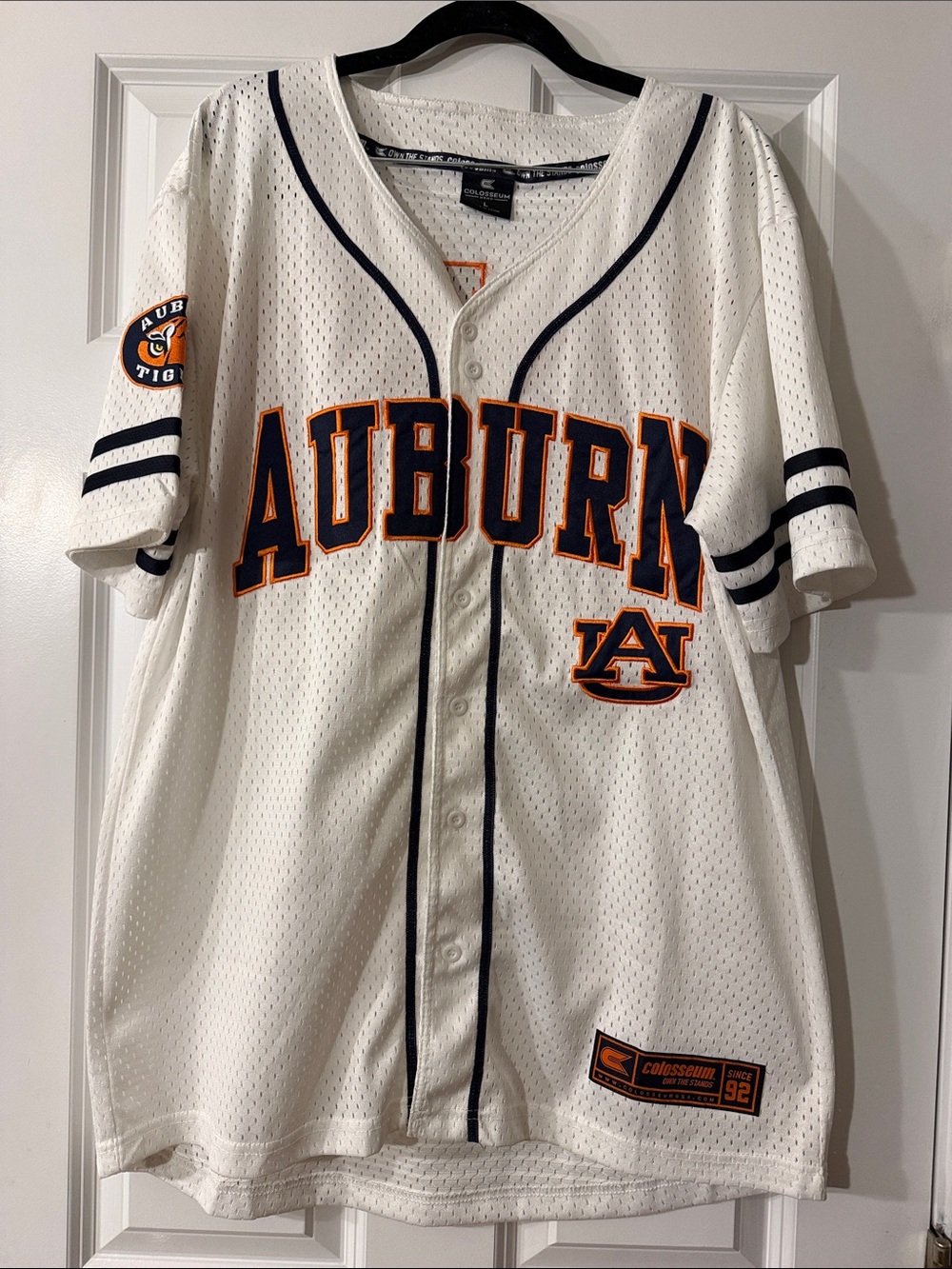 Auburn Tigers premium mesh embroidered baseball jersey - Picture 1 of 6